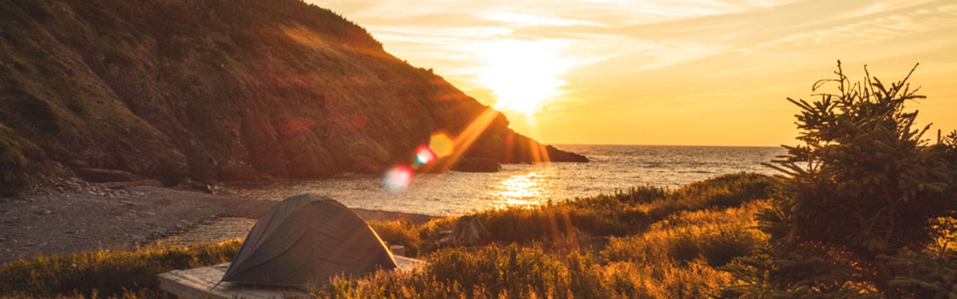 Sunrise over a stunning coastal scene