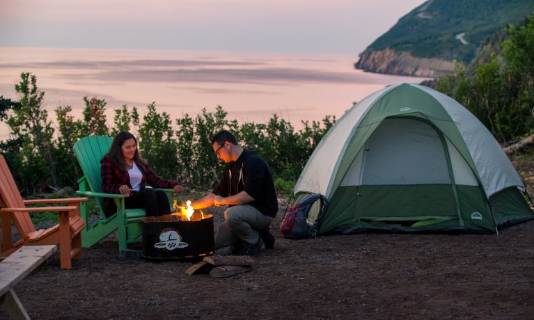 Camp Where Mountains Meet The Sea